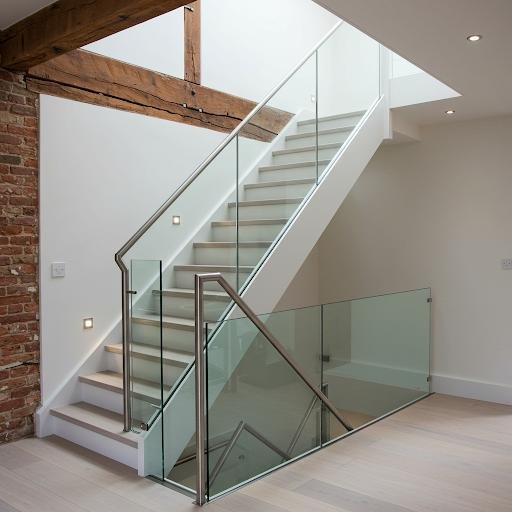 Stairs steel railing