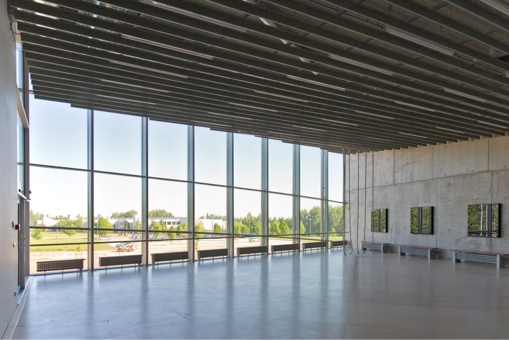 empty lobby in a modern building