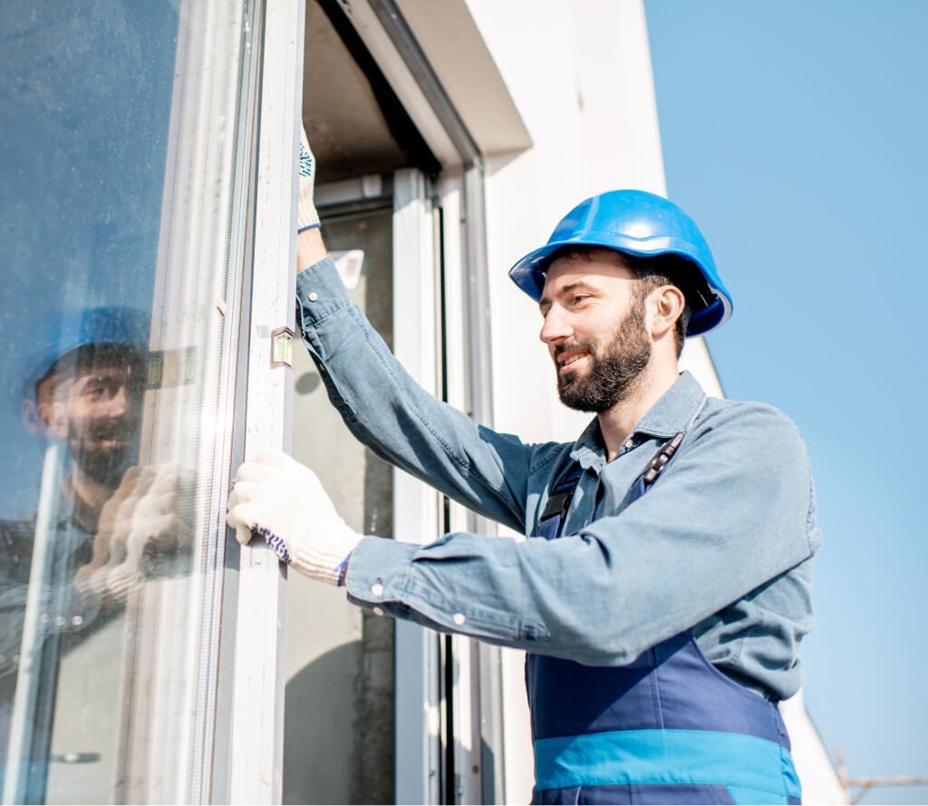 workman mounting windows